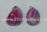 NGP1485 30*45mm - 40*50mm freeform plated druzy agate pendants