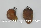 NGP1500 20*30mm - 25*50mm nuggets red agate gemstone pendants