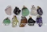 NGP1506 20*30mm - 25*50mm nuggets mixed quartz pendants