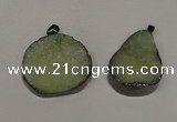 NGP1521 30*35mm - 30*40mm freeform plated druzy agate pendants