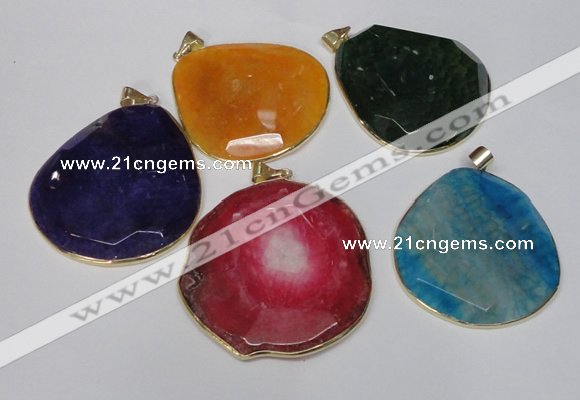 NGP1535 45*55mm - 50*60mm freeform agate gemstone pendants