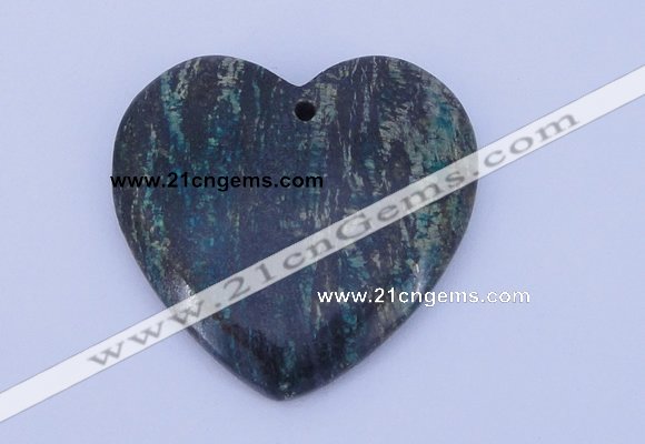 NGP154 2pcs 6*45mm heart fashion long spar stone pendants