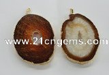 NGP1545 50*65mm - 55*75mm freeform druzy agate gemstone pendants