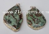 NGP1553 35*45mm - 45*55mm freeform ocean agate pendants