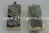 NGP1555 16*35mm - 18*40mm rectangle druzy agate pendants