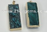 NGP1558 20*50mm - 22*50mm rectangle druzy agate pendants