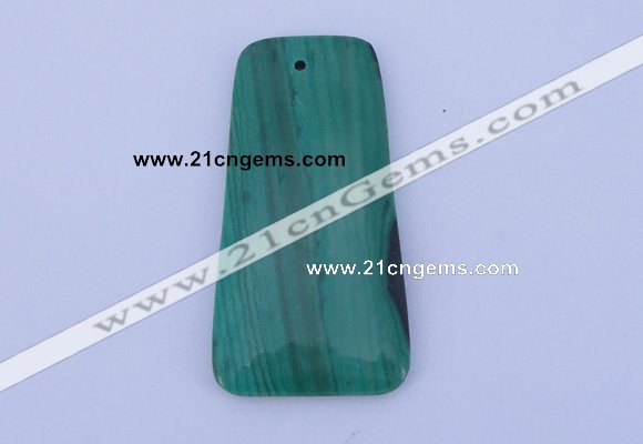 NGP157 2pcs 28*55mm trapezoid synthetic malachite pendants