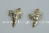 NGP1579 20*22mm - 20*25mm plated shark teeth pendants wholesale