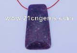 NGP158 2pcs 28*55mm trapezoid kunzite gemstone pendants