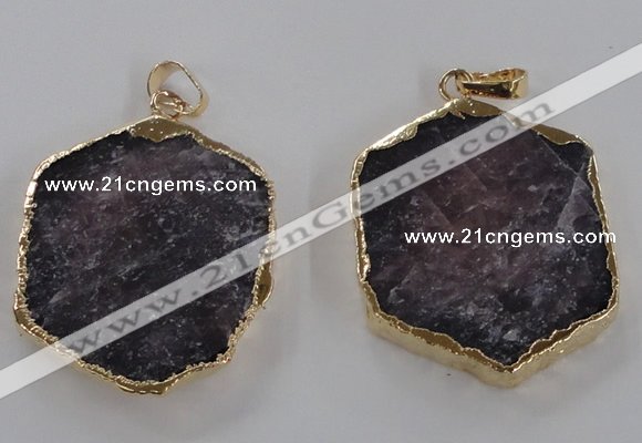 NGP1582 30*35mm - 33*38mm freeform tourmaline gemstone pendants