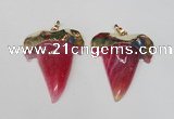 NGP1588 32*42mm - 35*45mm agate gemstone pendants
