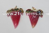 NGP1588 32*42mm - 35*45mm agate gemstone pendants