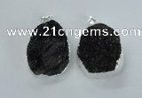 NGP1597 30*35mm - 35*40mm freeform druzy agate pendants