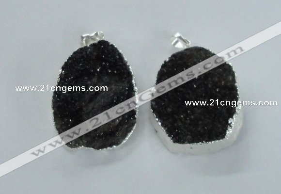 NGP1597 30*35mm - 35*40mm freeform druzy agate pendants