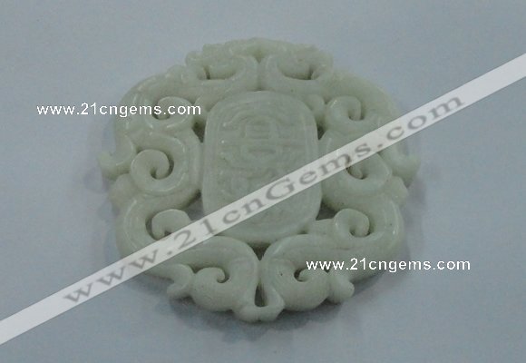 NGP1603 71*71mm Carved natural hetian jade pendants wholesale