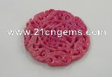 NGP1606 63*65mm Carved dyed natural hetian jade pendants wholesale