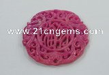 NGP1608 66*66mm Carved dyed natural hetian jade pendants wholesale