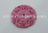 NGP1609 65*65mm Carved dyed natural hetian jade pendants wholesale