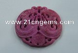 NGP1610 67*68mm Carved dyed natural hetian jade pendants wholesale