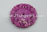 NGP1614 65*65mm Carved dyed natural hetian jade pendants wholesale