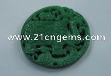 NGP1617 68*68mm Carved dyed natural hetian jade pendants wholesale