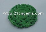 NGP1618 65*65mm Carved dyed natural hetian jade pendants wholesale