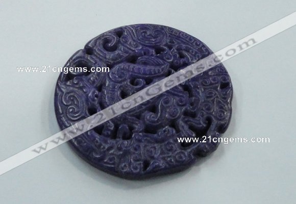 NGP1622 68*68mm Carved dyed natural hetian jade pendants wholesale