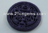 NGP1627 66*66mm Carved dyed natural hetian jade pendants wholesale