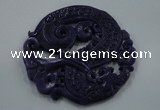 NGP1628 67*70mm Carved dyed natural hetian jade pendants wholesale