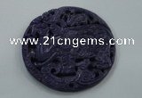 NGP1629 67*67mm Carved dyed natural hetian jade pendants wholesale