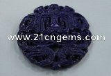 NGP1634 67*68mm Carved dyed natural hetian jade pendants wholesale