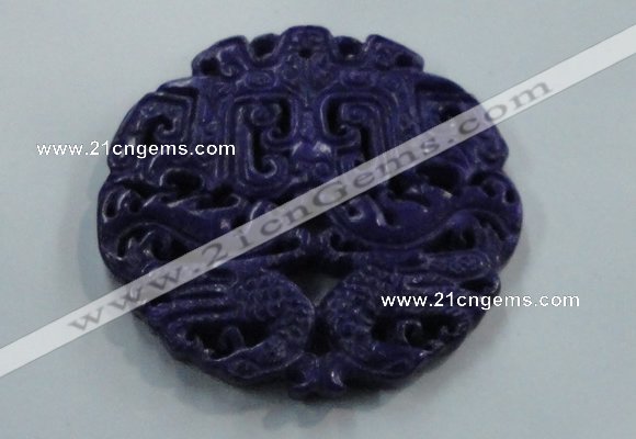 NGP1634 67*68mm Carved dyed natural hetian jade pendants wholesale