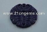 NGP1635 64*64mm Carved dyed natural hetian jade pendants wholesale