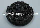 NGP1637 67*69mm Carved dyed natural hetian jade pendants wholesale