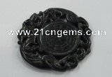 NGP1638 65*65mm Carved dyed natural hetian jade pendants wholesale