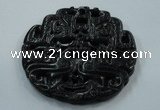 NGP1639 68*69mm Carved dyed natural hetian jade pendants wholesale