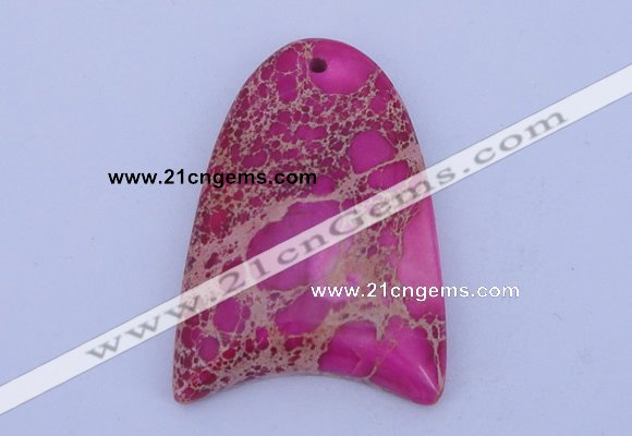 NGP164 2pcs 30*42mm fashion dyed imperial jasper gemstone pendants
