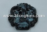 NGP1642 63*65mm Carved dyed natural hetian jade pendants wholesale