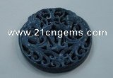 NGP1645 65*65mm Carved dyed natural hetian jade pendants wholesale