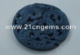 NGP1646 65*65mm Carved dyed natural hetian jade pendants wholesale