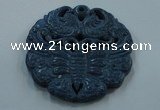 NGP1649 65*65mm Carved dyed natural hetian jade pendants wholesale