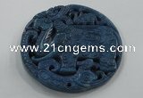 NGP1650 67*67mm Carved dyed natural hetian jade pendants wholesale