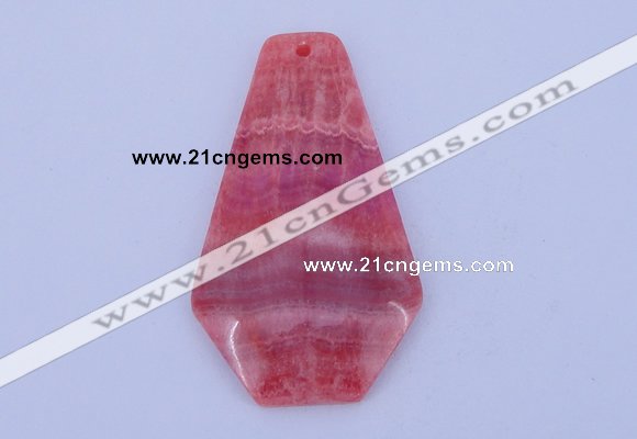 NGP166 2pcs 35*60mm dyed rhodochrosite gemstone pendants