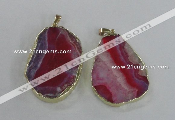 NGP1662 30*40mm - 35*45mm freeform druzy agate pendants