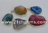 NGP1672 30*40mm - 35*45mm freeform agate gemstone pendants