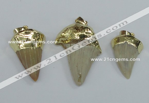 NGP1677 18*25mm - 22*30mm shark teeth pendants wholesale