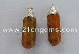 NGP1734 17*60mm faceted nuggets agate gemstone pendants wholesale