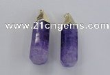 NGP1736 17*60mm faceted nuggets agate gemstone pendants wholesale