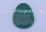 NGP175 2pcs 32*42mm teardrop synthetic malachite gemstone pendants