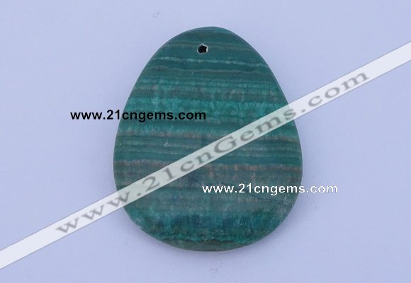 NGP175 2pcs 32*42mm teardrop synthetic malachite gemstone pendants